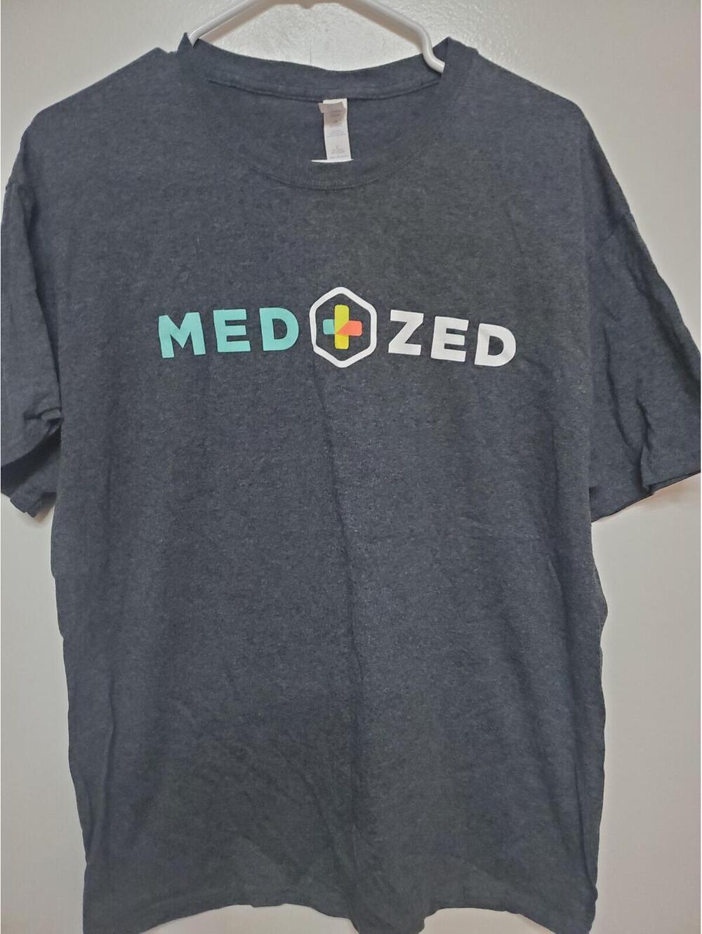 Jerzees MedZed Graphic T-Shirt Charcoal Gray Size Large